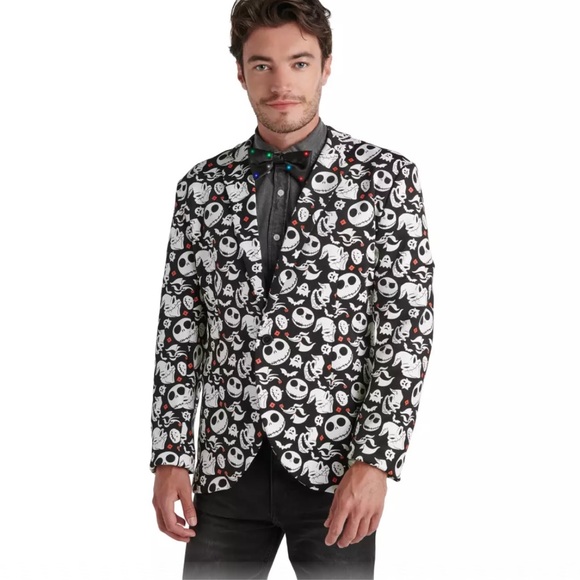 Disney The Nightmare Before Christmas Glow In The Dark Jacket Blazer Men's S/M - Picture 3 of 6